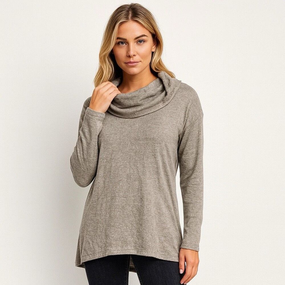 Barefoot Dreams CozyChic Ultra Lite Cowl Neck‎ Tunic Sweater S Lounge